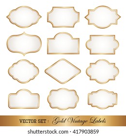 Vintage style golden frames.