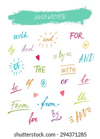 Vintage Style Hand Lettered Catchwords for Logo and Label Designs. 