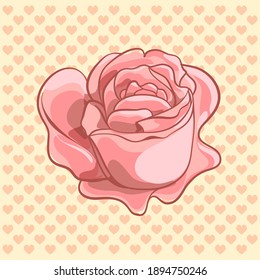 Vintage Style of Hearts formen Hintergrund. Zeichnen Freehand Rose für den Valentinstag oder Feierlichkeiten.