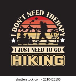 Vintage style Hiking T-shirt design