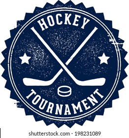 Vintage Style Hockey Tournament Sign