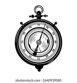 A vintage style icon of barometer