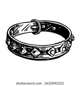 A vintage style illustration of classic choker 