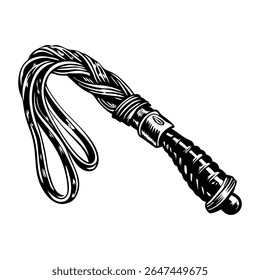 Vintage style illustration of a whip