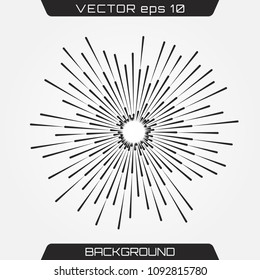 Vintage style of the image. Design elements for your projects. Hipster style. Light rays of burst. Great for retro style projects. Vector