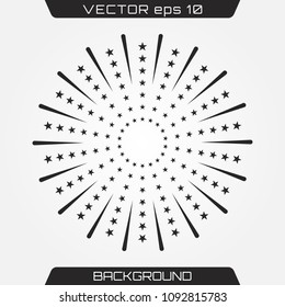 Vintage style of the image. Design elements for your projects. Hipster style. Light rays of burst. Great for retro style projects. Vector