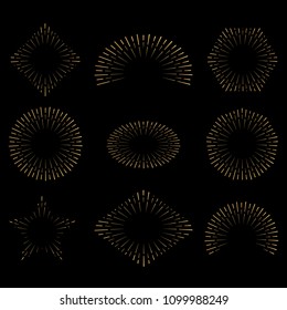 Vintage style of the image. Design elements for your projects. Hipster style. Light rays of burst. Great for retro style projects. Vector
