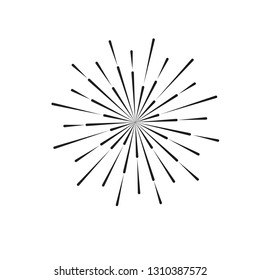 Vintage style of the image. Design elements for your projects. Hipster style. Light rays of burst. Great for retro style projects. Vector 