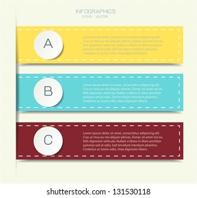 vintage style infographic options banner