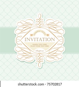 vintage style invitation card
