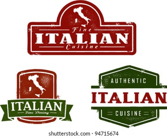 Vintage Style Italian Food Graphics