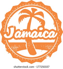 Vintage Style Jamaica Travel Stamp svg