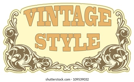 Vintage style label