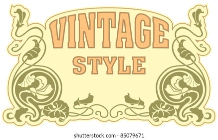 Vintage style label