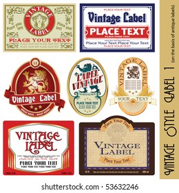 vintage style label (on the basis of antique labels)