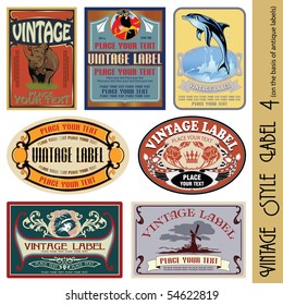 vintage style label (on the basis of antique labels)