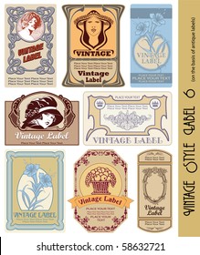vintage style label (on the basis of antique labels)