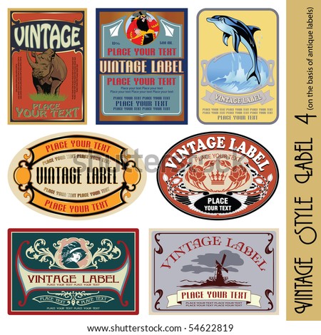 vintage style label (on the basis of antique labels)