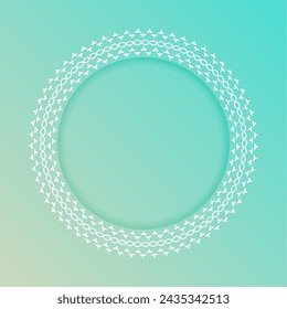 vintage style lacy frame background in indian mandala pattern vector