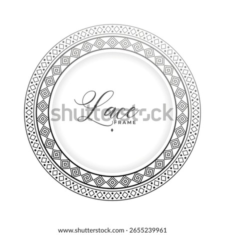 vintage style lacy frame background for indian or arabic decor vector