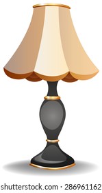 Vintage style lamp on a white background