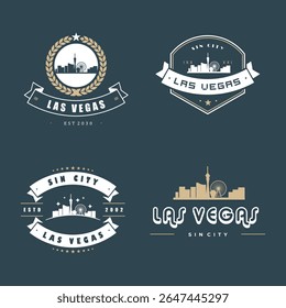 Vintage style Las Vegas emblems Design