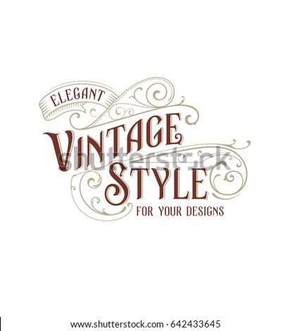 Vintage Style Logo Stock Vector (Royalty Free) 642433645 - Shutterstock