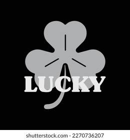 Vintage Style Lucky Clover St Patrick's Day funny t-shirt design