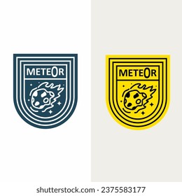 The vintage style meteor logo vector design is suitable as an identity logo or for printing on other media such as t-shirts