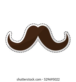 vintage style mustache icon image vector illustration design 