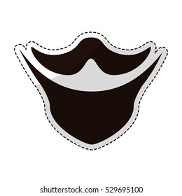 vintage style mustache icon image vector illustration design 