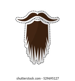 vintage style mustache icon image vector illustration design 