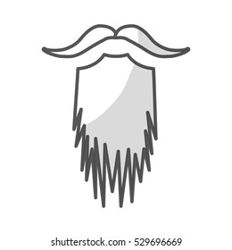 vintage style mustache icon image vector illustration design 