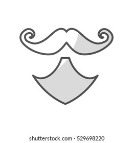 vintage style mustache icon image vector illustration design 