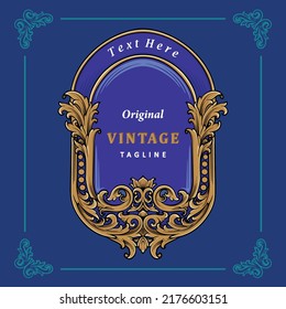 Vintage style packaging label design