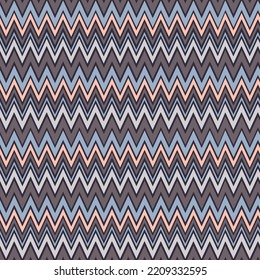 Vintage style pastel Missoni textile vector seamless repeat pattern.