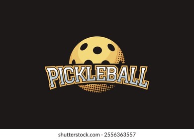 vintage style pickleball t-shirt design template. It's great for designing t-shirts, jackets, team jerseys, etc.