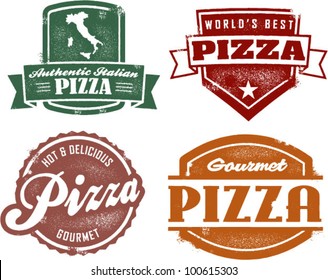 Vintage Style Pizza Graphics