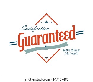 vintage style product label guaranteed