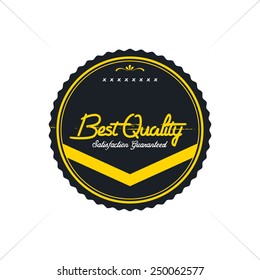 vintage style quality badge - vector illustration