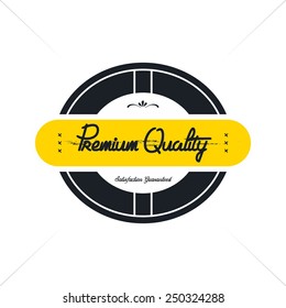 vintage style quality badge - vector illustration