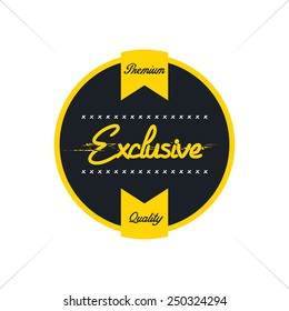 vintage style quality badge - vector illustration
