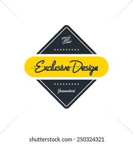 vintage style quality badge - vector illustration