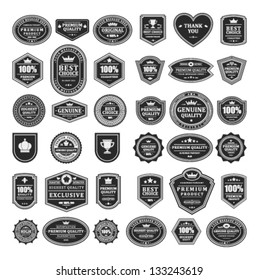 Vintage style retro emblem label collection. Vector design elements.