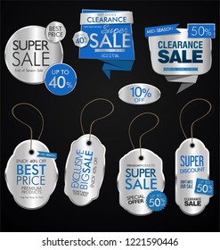 Vintage Style Sale Tags Design vector collection