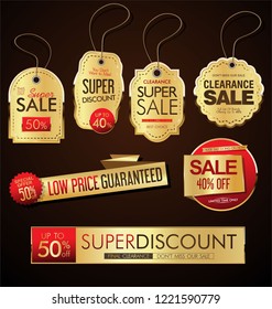Vintage Style Sale Tags Design vector collection