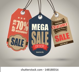 Vintage Style Sale Tags Design