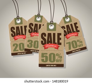 Vintage Style Sale Tags Design