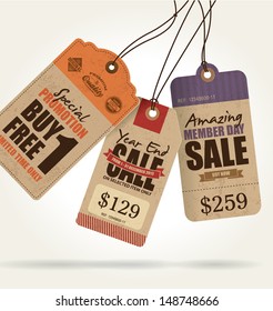 Vintage Style Sale Tags Design 