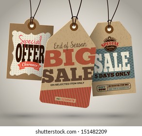 Vintage Style Sale Tags Design